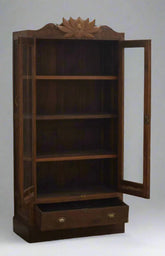 Indian Hand Carved Solid Wood Display Cabinet D58